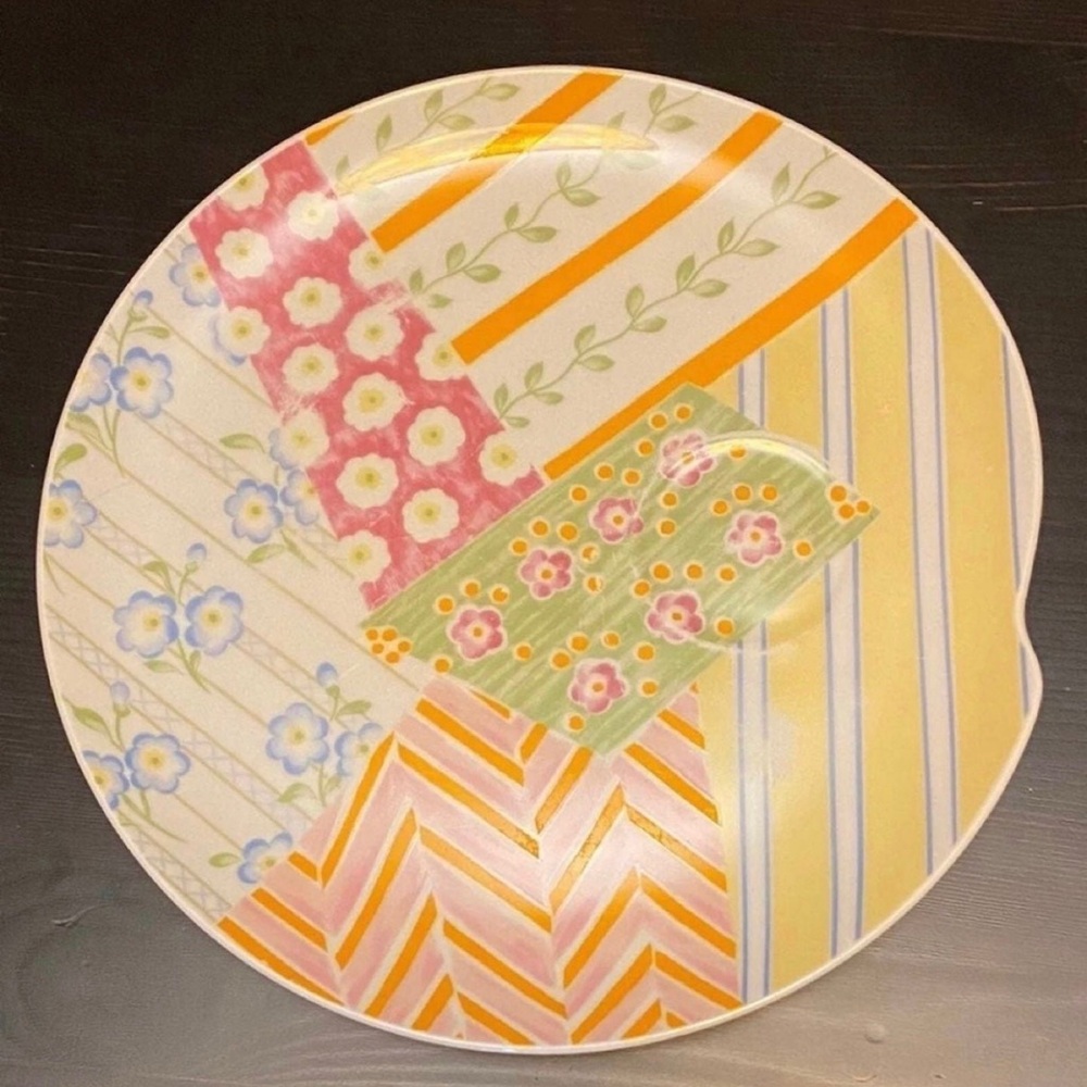 Sigma Taste Setter Collection Patchwork Quilt Design Porcelain Plate